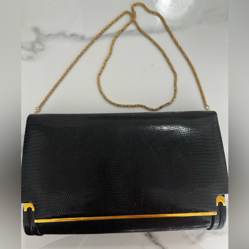 Elegant Black and Gold Women's Bag